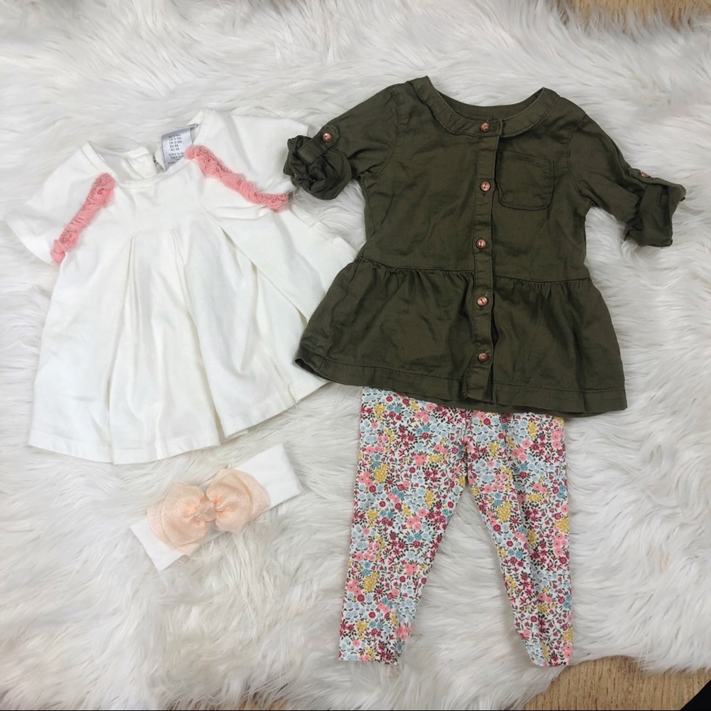 Stylish baby girl 4 piece outfit bundle